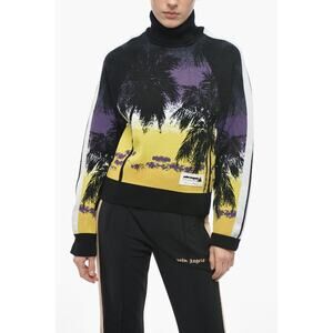 Palm Angels palm sunset black turtleneck sweater Size large